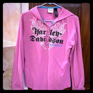 Harley Davidson Long sleeve hooded shirt